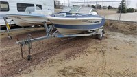 1983 Larson 14ft Fiberglass Boat ,90HP O/B,Trailer