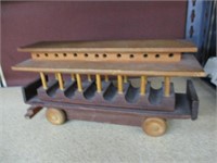 Vintage Wooden Trolley Car