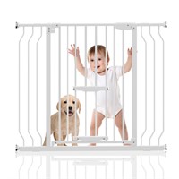 Cuyoent Extra Tall Baby Gate with Cat Door - Upgra