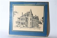 Gold, Blue Framed Print