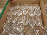 Collection of glass prism teardrops & prisms