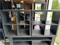 (2) Ikea Kallax 4 Cube Storage Units Black