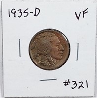 1935-D  Buffalo Nickel   VF