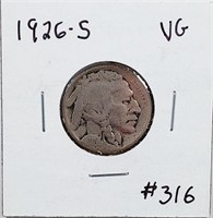 1926-S  Buffalo Nickel   VG