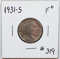 1931-S  Buffalo Nickel   F+
