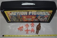 Vtg Action Figure Case w/ 1977 Star Wars Chewbacca