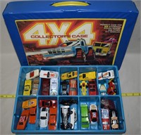 Vtg 4x4 Storage Case Full of Diecast Vehicles