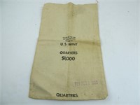 U.S. Mint $1000 Quarters Canvas Bank Bag