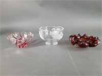 Red Peppermint Swirl Glass & More! Murano?