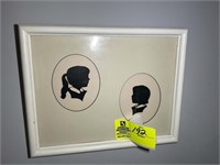 FRAMED SILHOUETTE PRINT 14.5IN BY 11.5IN