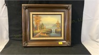 Oil on Canvas by R. Russell Canvas 8 x 10 Frame