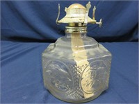 Vintage Kerosene Lantern Bottom Horse and Buggy