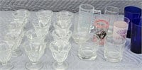 12 pc. glass sundae cups, Derby 120 & 129 glasses