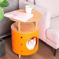 wealer End Table with Cat House