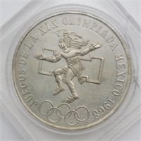 1968 MEXICO OLYMPIC SILVER ROUND