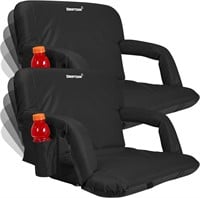 Driftsun 2 Pack Extra Wide Stadium Seats with Back