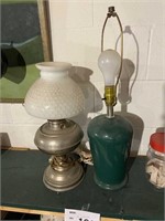MILK GLASS LAMP AND MORE