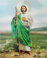 Saint Jude Tadeo (20x27) Gold and Green Foil