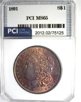 1891 Morgan MS65 LISTS $2650