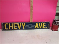 New Metal "Chevy Ave" Sign