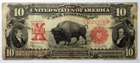 1901 $ 10 BISON U.S. LEGAL TENDER