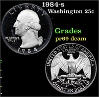 Proof 1984-s Washington Quarter 25c Grades GEM++ P