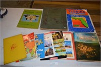 Vintage Atlas books/maps lot