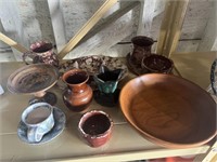 Signed Pottery and Wooden Ware