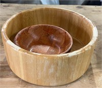 All wooden bowls