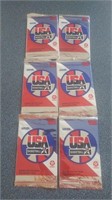 6 paquets Texaco 1996 Usa basketball skybox