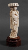 Japanese Carved Ivory Okimono Figure