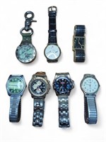 Group of men's watches. In bag, in case. 3lbs