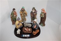 11 Piece Ceramic Nativity Set.