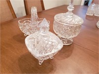 PINWHEEL CRYSTAL COVERED DISHES