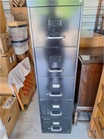 5 DRAWER METAL FILING CABINET W/ KEY