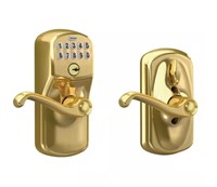 Schlage Plymouth Brass Electronic Keypad Door Lock