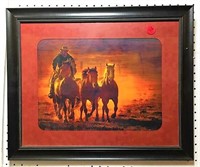 Horse Print in Frame