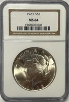 S - 1923 MS64 PEACE SILVER DOLLAR (Q3)