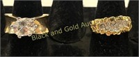 (2) Marked 18K Gold Filled Rings Sz 7