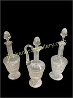 Three St.Louis Crystal Decanters