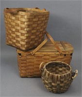 3 Assorted Woven Baskets - Picnic - Storage
