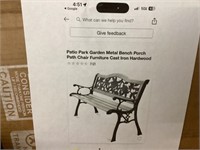 Patio park bench-loose in the box