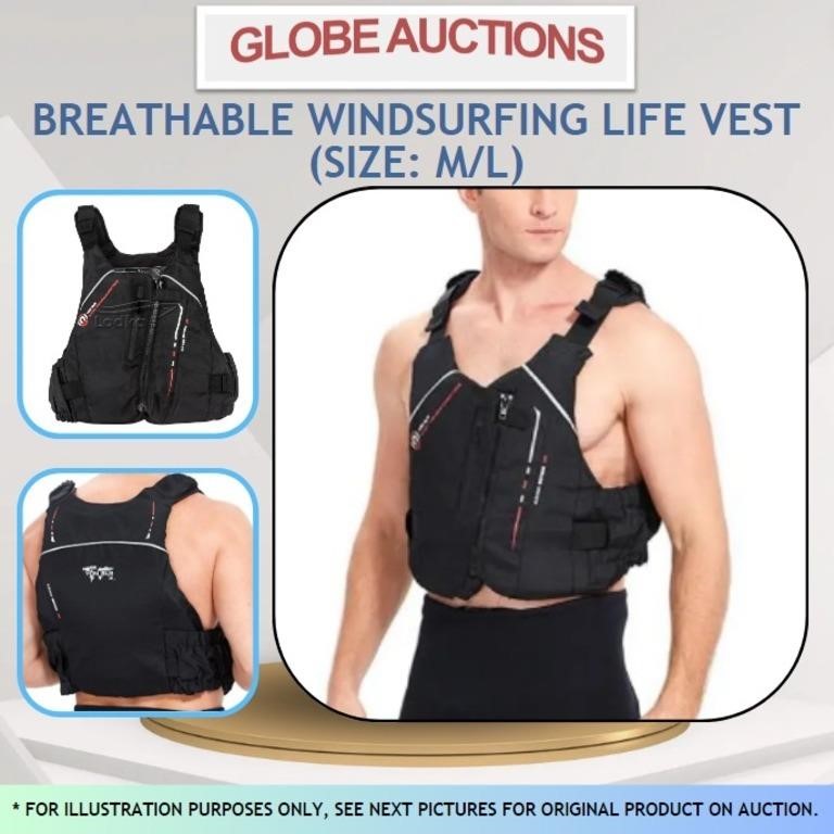 BREATHABLE WINDSURFING LIFE VEST (SIZE: M/L)