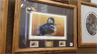 Framed picture of Hooded Merganser duck