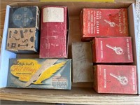 Vintage advertising boxes w/ door lock parts
