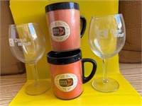 Ditch Witch wine glasses and coffee mugs