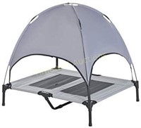 PawHut Elevated Dog Cot  UV Canopy  36 inch.