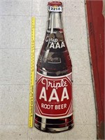 Triple AAA Root Beer Metal Sign,