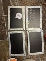 Lot of 4 Metal Chalkboards