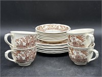 Vintage Fair Winds Staffordshire China Lot